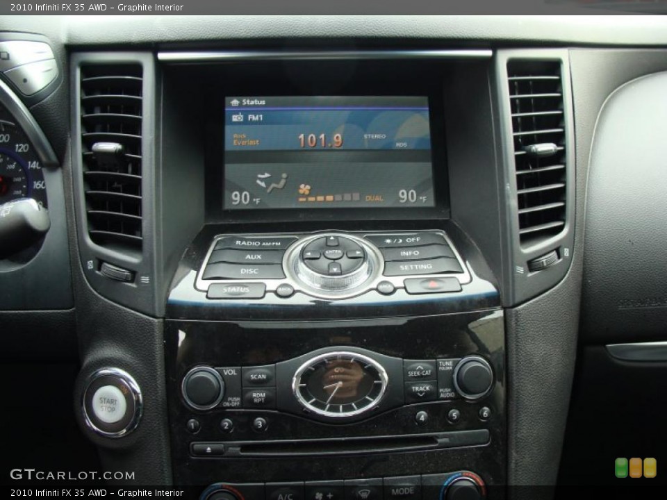 Graphite Interior Controls for the 2010 Infiniti FX 35 AWD #40046322