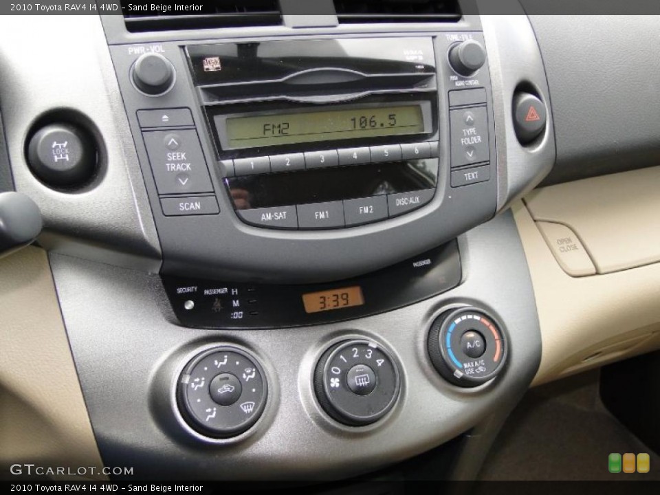 Sand Beige Interior Controls for the 2010 Toyota RAV4 I4 4WD #40047226