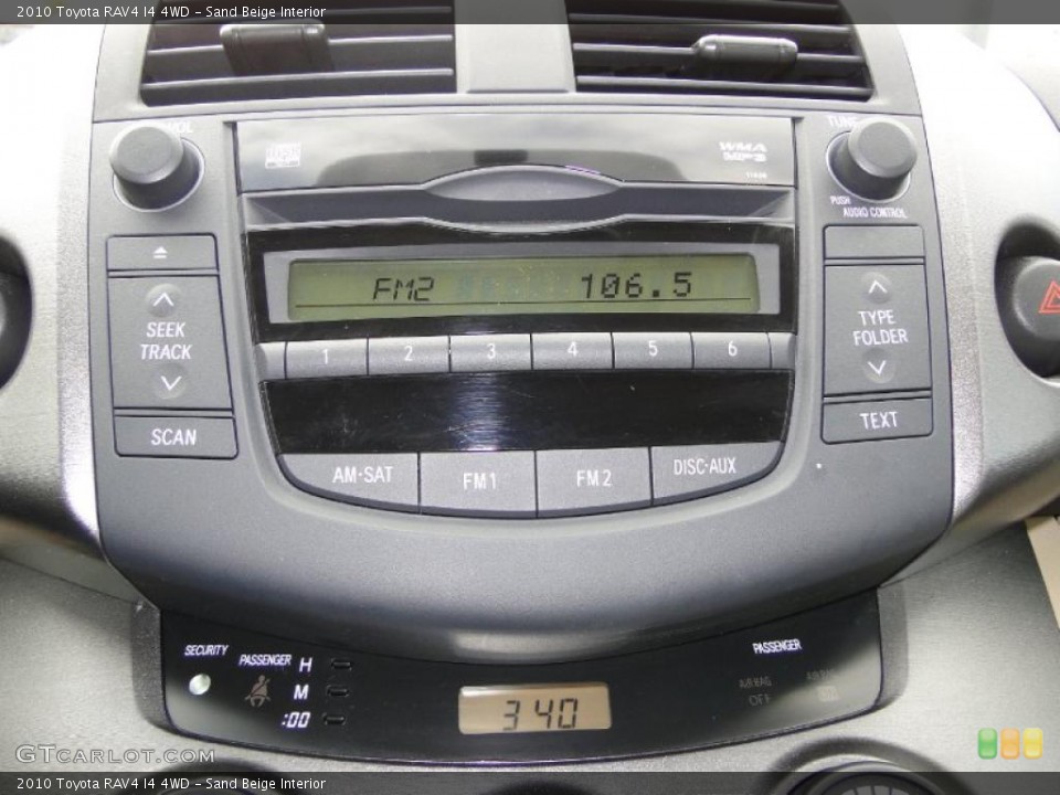 Sand Beige Interior Controls for the 2010 Toyota RAV4 I4 4WD #40047242