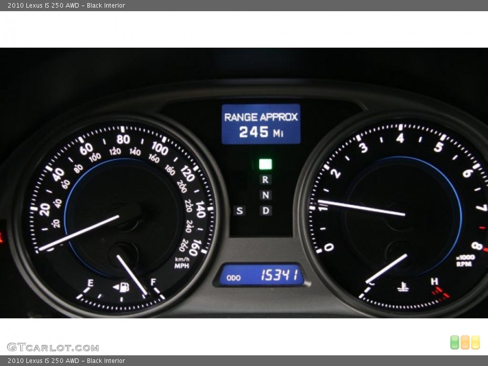 Black Interior Gauges for the 2010 Lexus IS 250 AWD #40051702