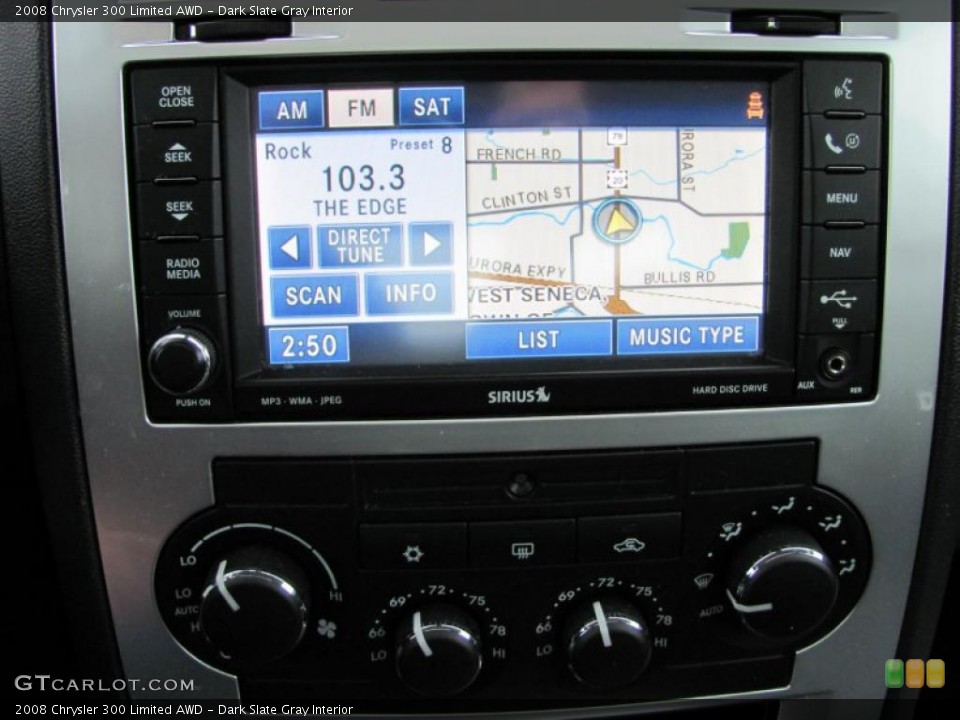Dark Slate Gray Interior Navigation for the 2008 Chrysler 300 Limited AWD #40054003