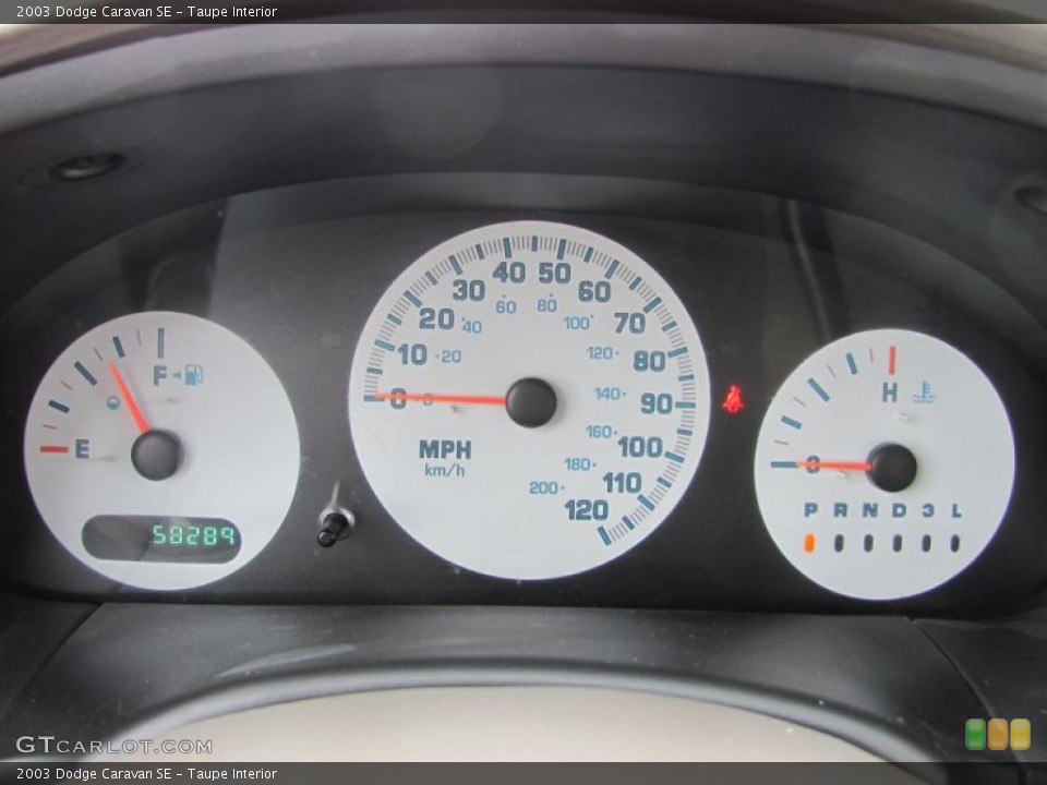 Taupe Interior Gauges for the 2003 Dodge Caravan SE #40054389