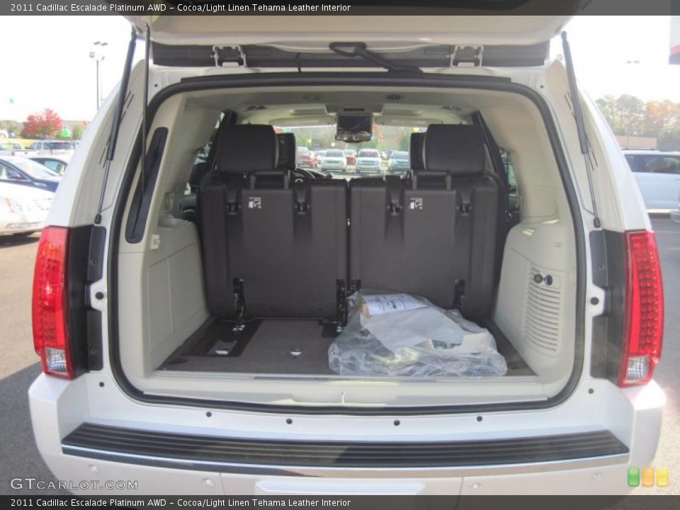 Cocoa/Light Linen Tehama Leather Interior Trunk for the 2011 Cadillac Escalade Platinum AWD #40054461