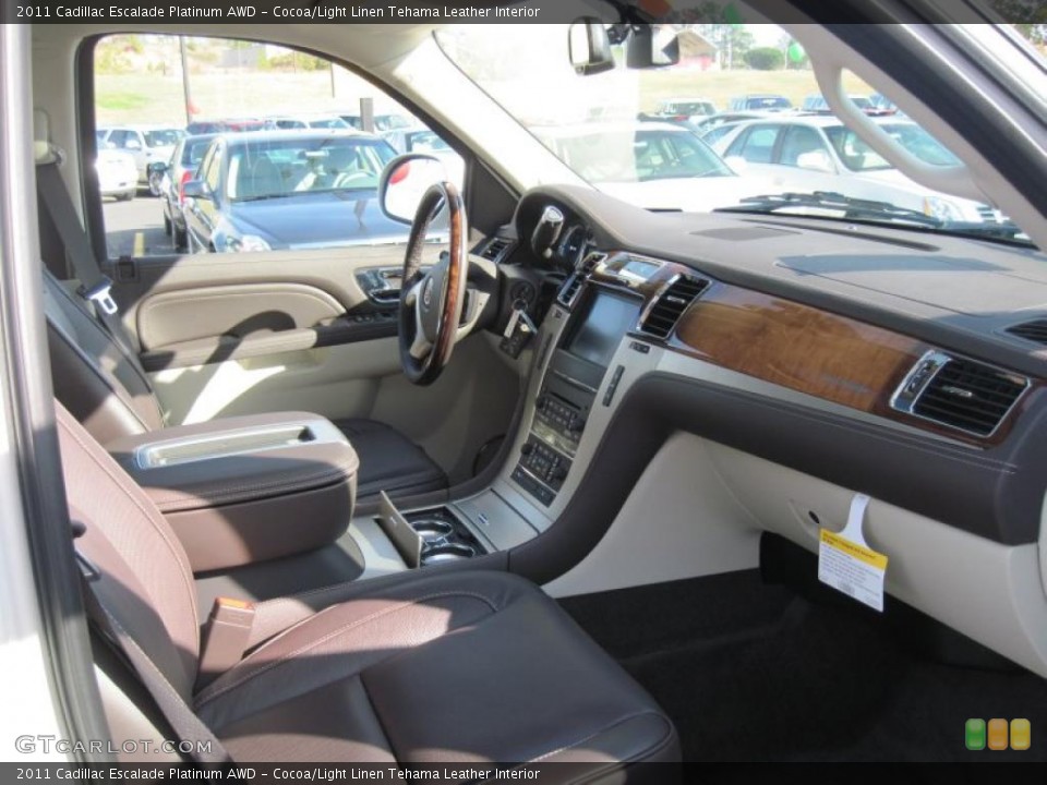 Cocoa/Light Linen Tehama Leather Interior Dashboard for the 2011 Cadillac Escalade Platinum AWD #40054489