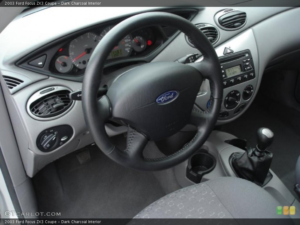 Dark Charcoal Interior Dashboard for the 2003 Ford Focus ZX3 Coupe #40056763