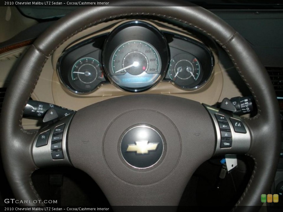 Cocoa/Cashmere Interior Steering Wheel for the 2010 Chevrolet Malibu LTZ Sedan #40058331