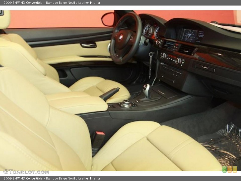 Bamboo Beige Novillo Leather Interior Photo for the 2009 BMW M3 Convertible #40059507