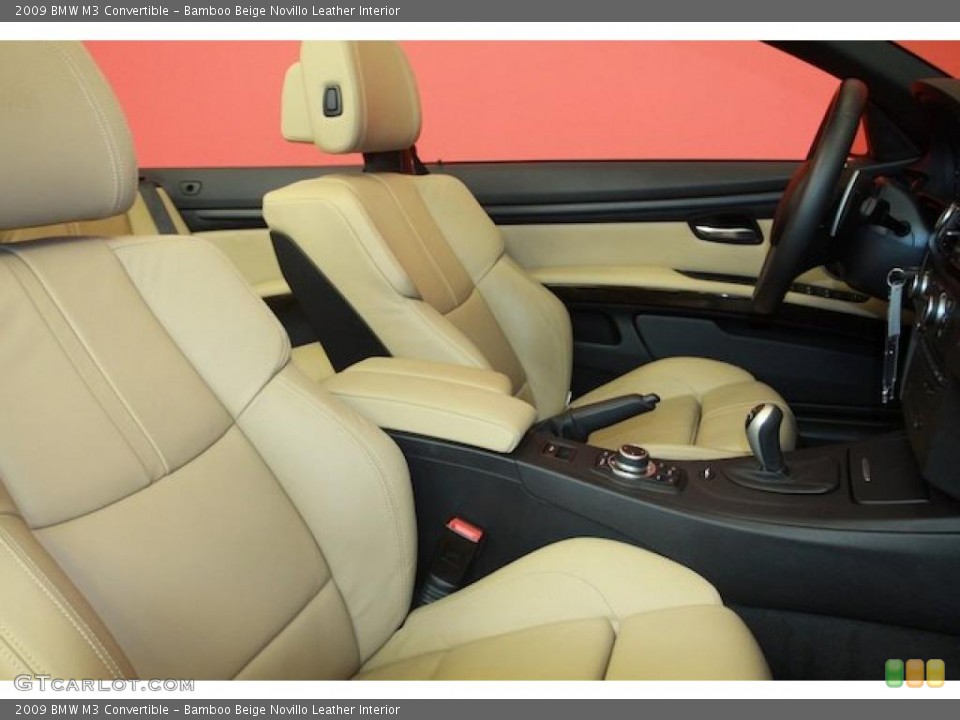 Bamboo Beige Novillo Leather Interior Photo for the 2009 BMW M3 Convertible #40059515
