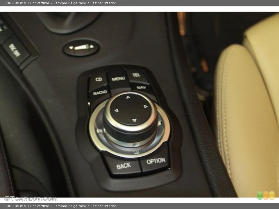 Bamboo Beige Novillo Leather Interior Controls for the 2009 BMW M3 Convertible #40059603