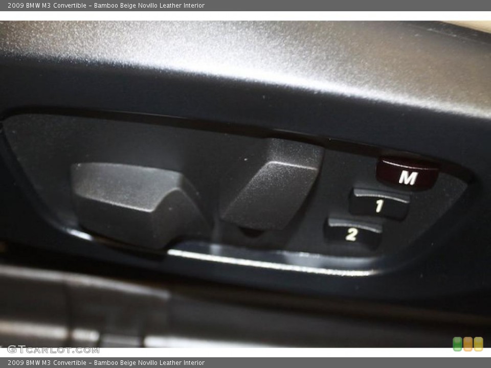 Bamboo Beige Novillo Leather Interior Controls for the 2009 BMW M3 Convertible #40059619