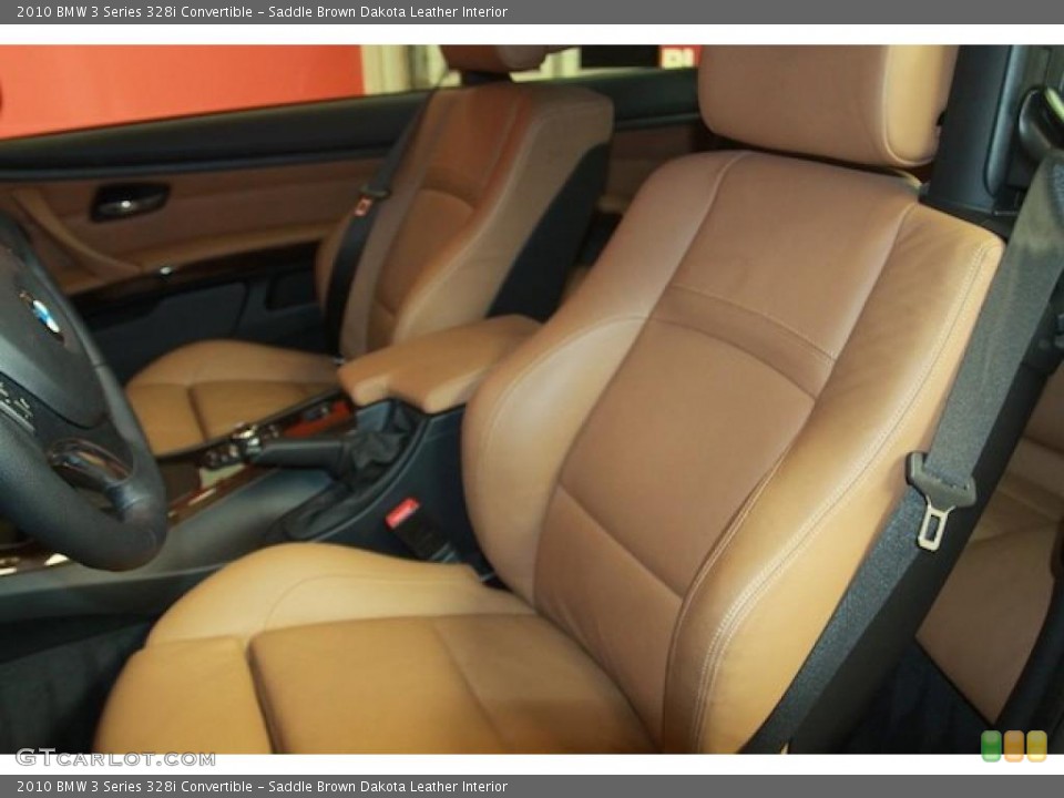 Saddle Brown Dakota Leather Interior Photo for the 2010 BMW 3 Series 328i Convertible #40059883