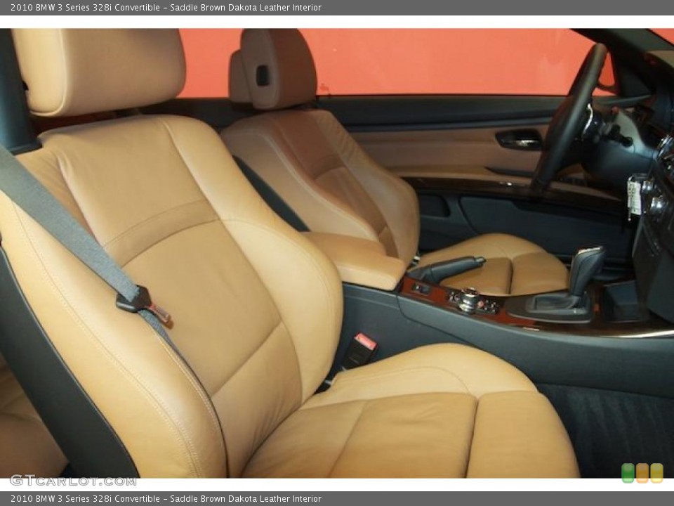 Saddle Brown Dakota Leather Interior Photo for the 2010 BMW 3 Series 328i Convertible #40059955