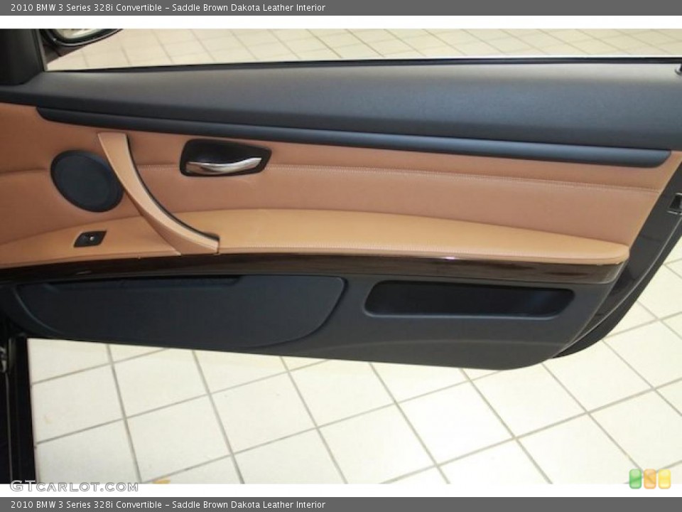 Saddle Brown Dakota Leather Interior Door Panel for the 2010 BMW 3 Series 328i Convertible #40059971