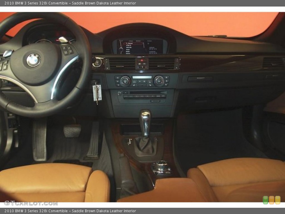 Saddle Brown Dakota Leather Interior Dashboard for the 2010 BMW 3 Series 328i Convertible #40060015