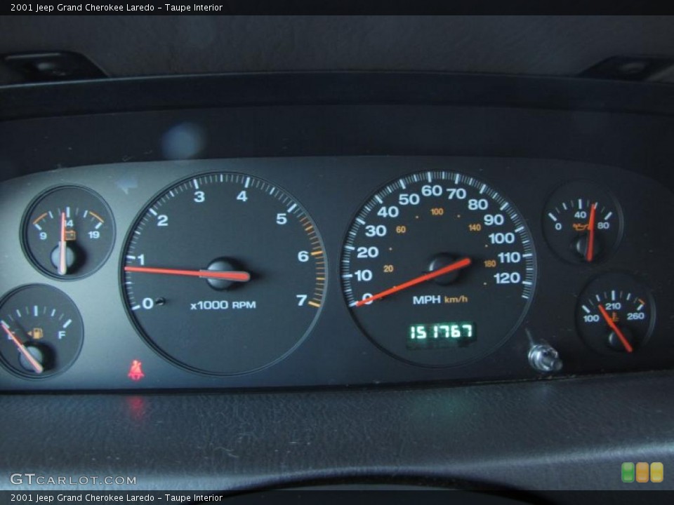 Taupe Interior Gauges for the 2001 Jeep Grand Cherokee Laredo #40071519