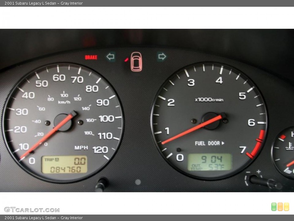 Gray Interior Gauges for the 2001 Subaru Legacy L Sedan #40071875