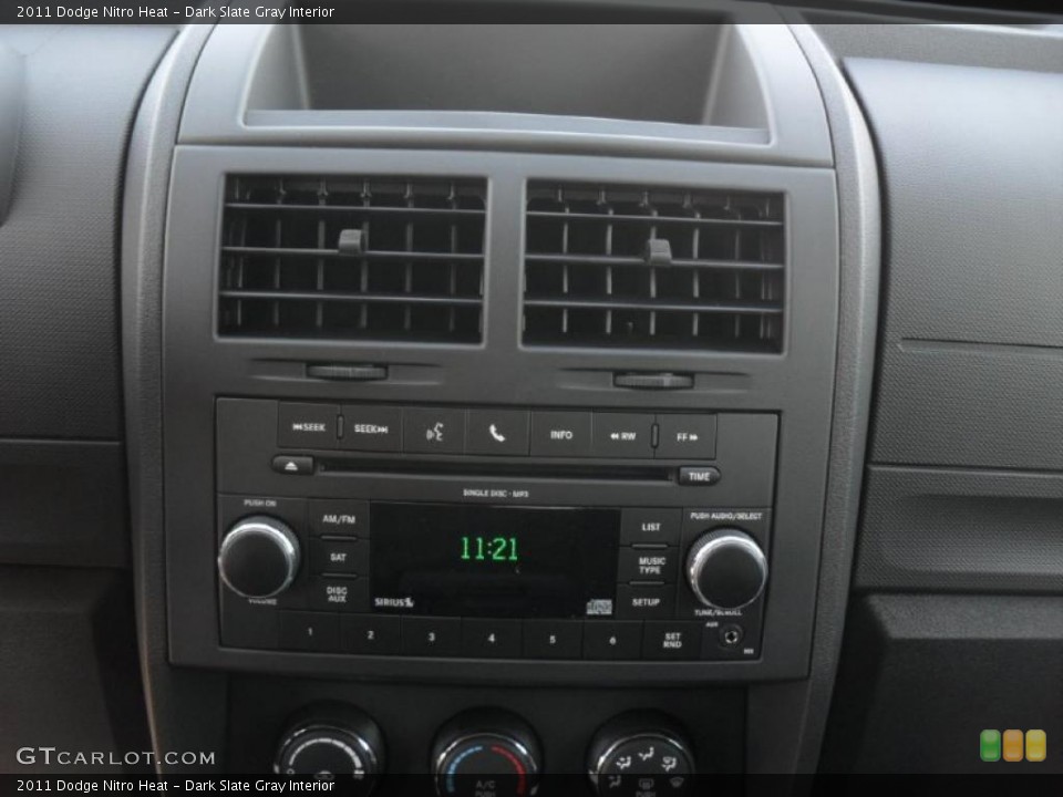 Dark Slate Gray Interior Controls for the 2011 Dodge Nitro Heat #40079271