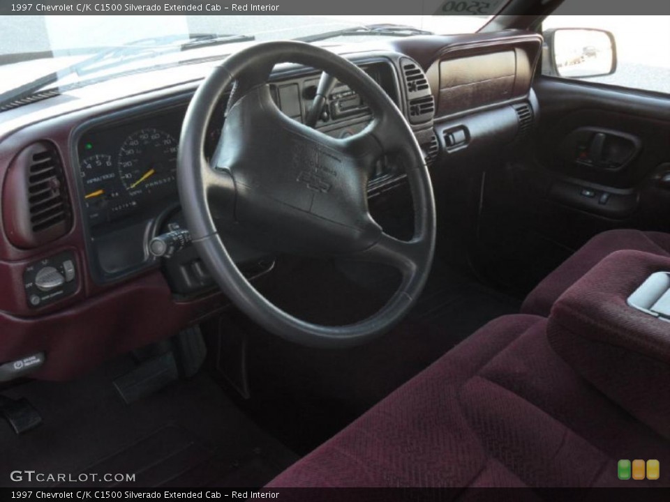 Red Interior Prime Interior for the 1997 Chevrolet C/K C1500 Silverado Extended Cab #40080299