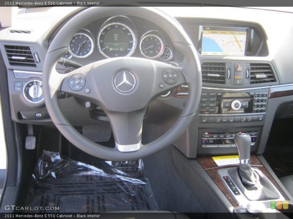 Black Interior Steering Wheel for the 2011 Mercedes-Benz E 550 Cabriolet #40080459