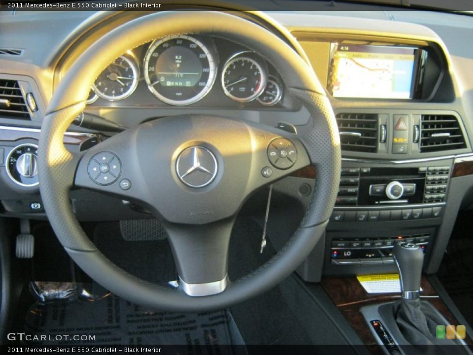 Black Interior Steering Wheel for the 2011 Mercedes-Benz E 550 Cabriolet #40082091