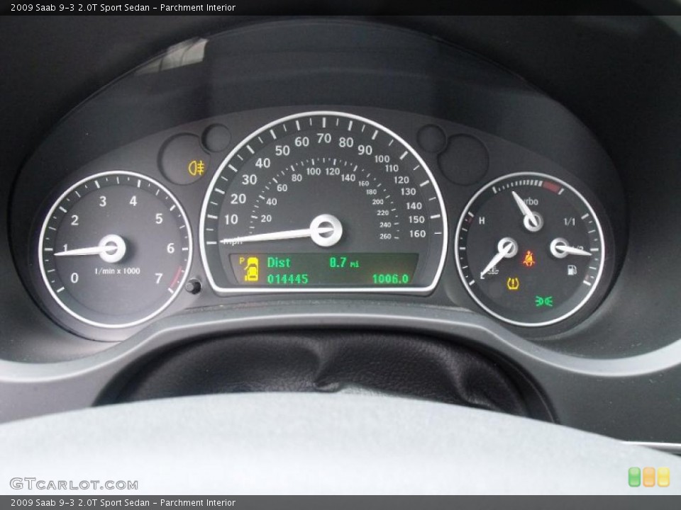 Parchment Interior Gauges for the 2009 Saab 9-3 2.0T Sport Sedan #40082467