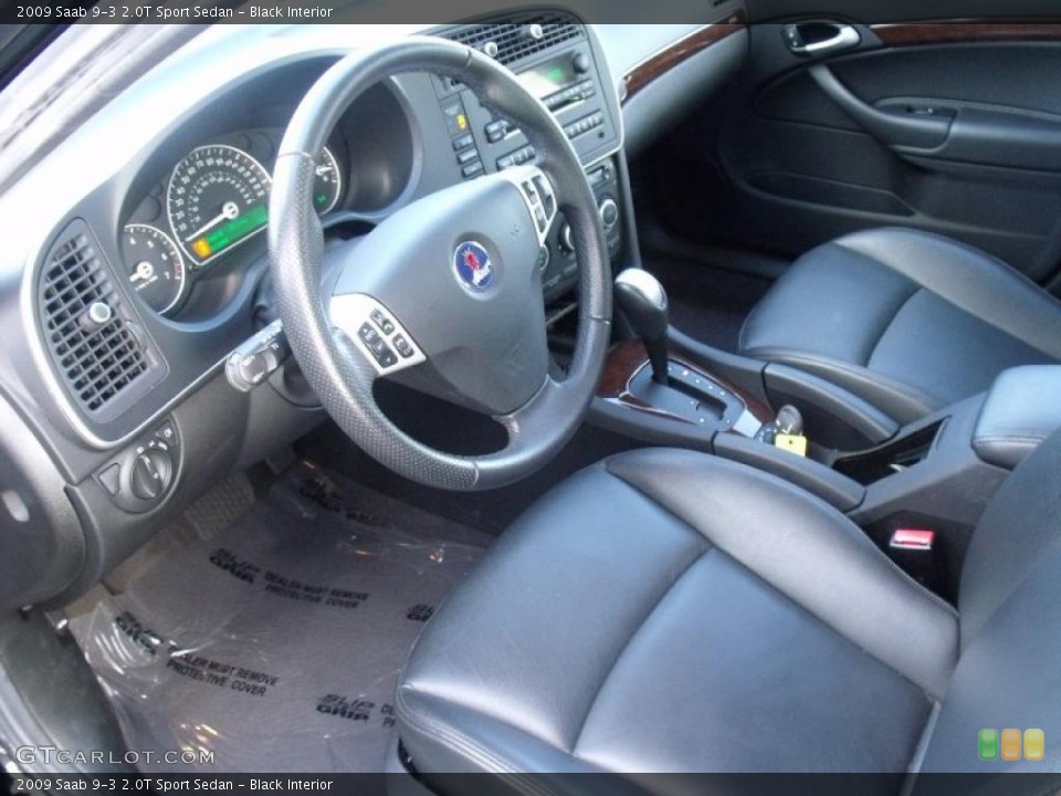 Black Interior Prime Interior for the 2009 Saab 9-3 2.0T Sport Sedan #40083159