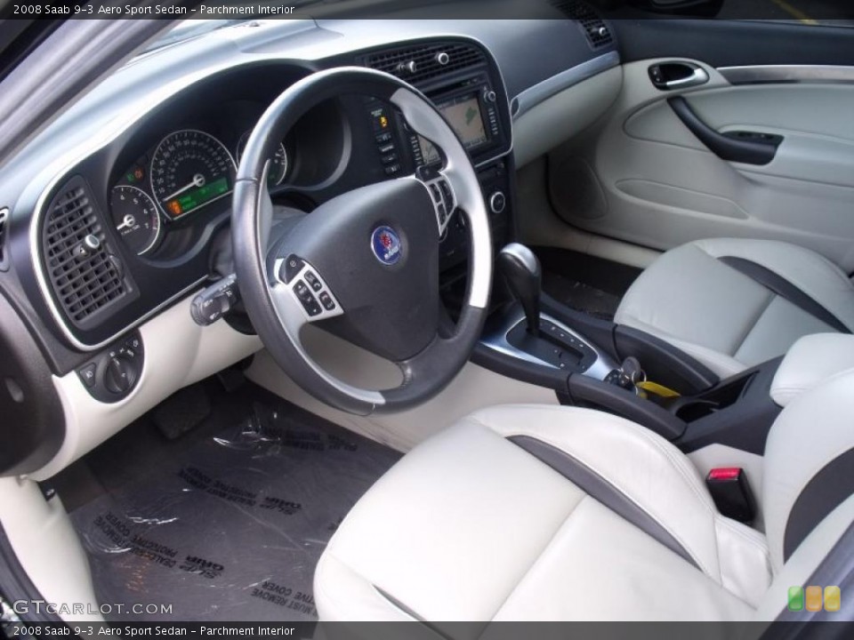 Parchment Interior Prime Interior for the 2008 Saab 9-3 Aero Sport Sedan #40083471