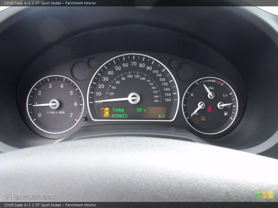 Parchment Interior Gauges for the 2008 Saab 9-3 2.0T Sport Sedan #40083715