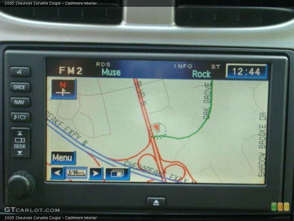 Cashmere Interior Navigation for the 2005 Chevrolet Corvette Coupe #40086663