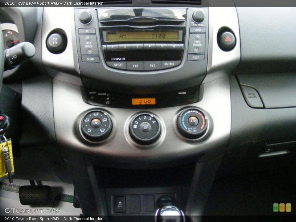 Dark Charcoal Interior Controls for the 2010 Toyota RAV4 Sport 4WD #40091532