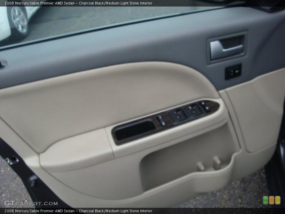 Charcoal Black/Medium Light Stone Interior Door Panel for the 2008 Mercury Sable Premier AWD Sedan #40093287