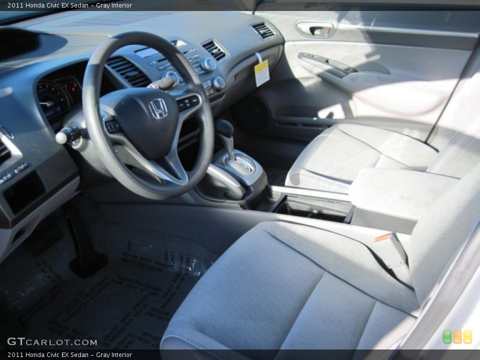 Gray Interior Prime Interior for the 2011 Honda Civic EX Sedan #40093431