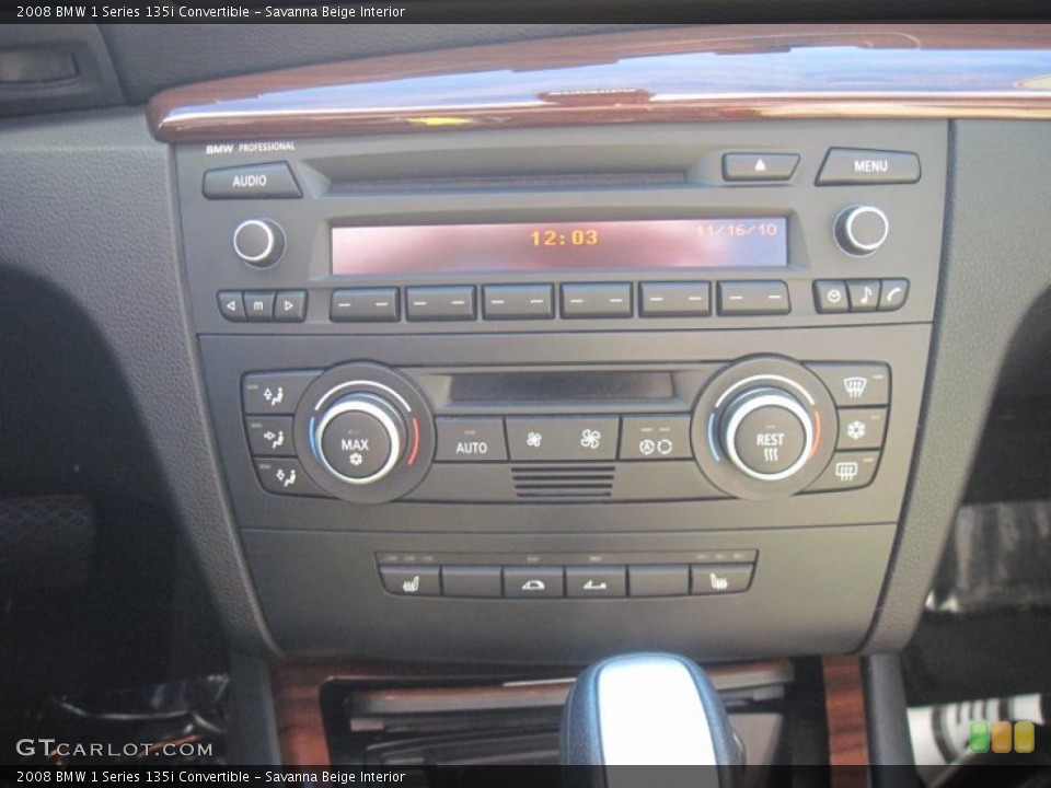 Savanna Beige Interior Controls for the 2008 BMW 1 Series 135i Convertible #40094891