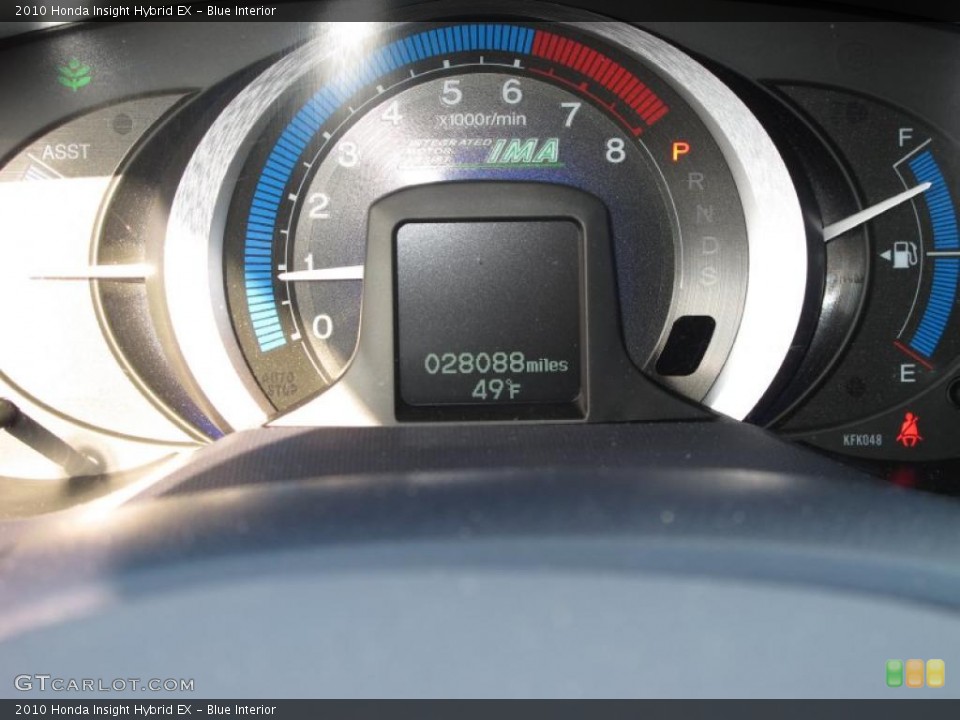 Blue Interior Gauges for the 2010 Honda Insight Hybrid EX #40097831