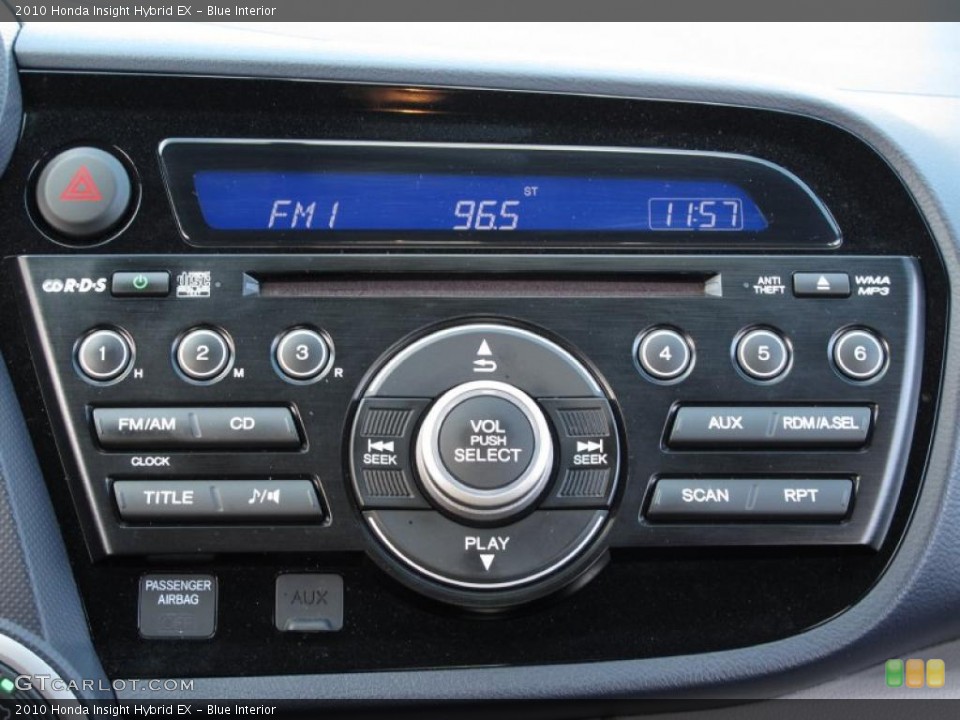 Blue Interior Controls for the 2010 Honda Insight Hybrid EX #40097879