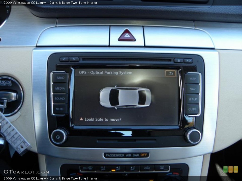 Cornsilk Beige Two-Tone Interior Controls for the 2009 Volkswagen CC Luxury #40098203