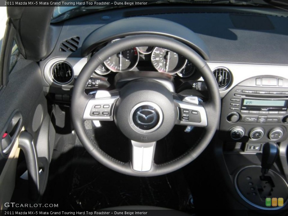 Dune Beige Interior Steering Wheel for the 2011 Mazda MX-5 Miata Grand Touring Hard Top Roadster #40100563