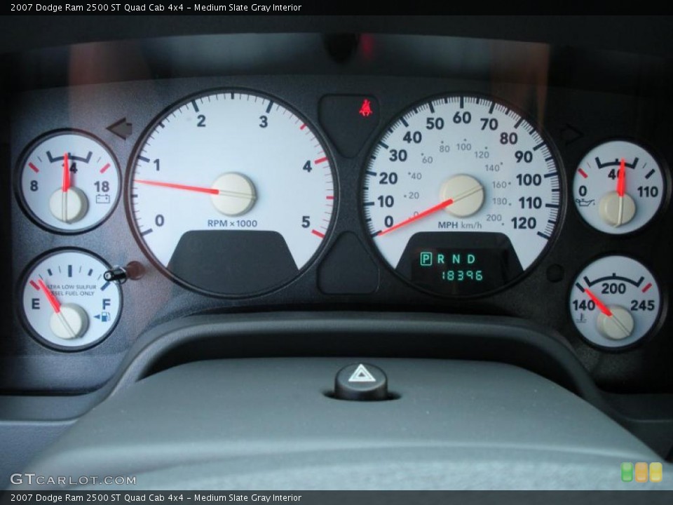 Medium Slate Gray Interior Gauges for the 2007 Dodge Ram 2500 ST Quad Cab 4x4 #40101791
