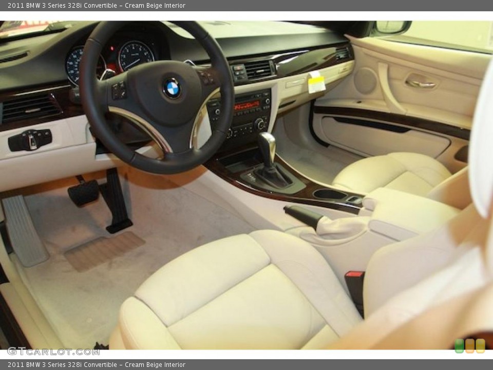 Cream Beige Interior Prime Interior for the 2011 BMW 3 Series 328i Convertible #40107947