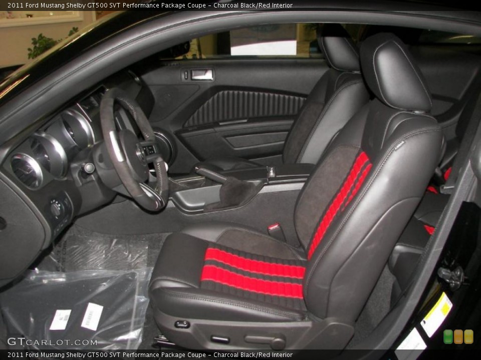 Charcoal Black/Red Interior Photo for the 2011 Ford Mustang Shelby GT500 SVT Performance Package Coupe #40109579