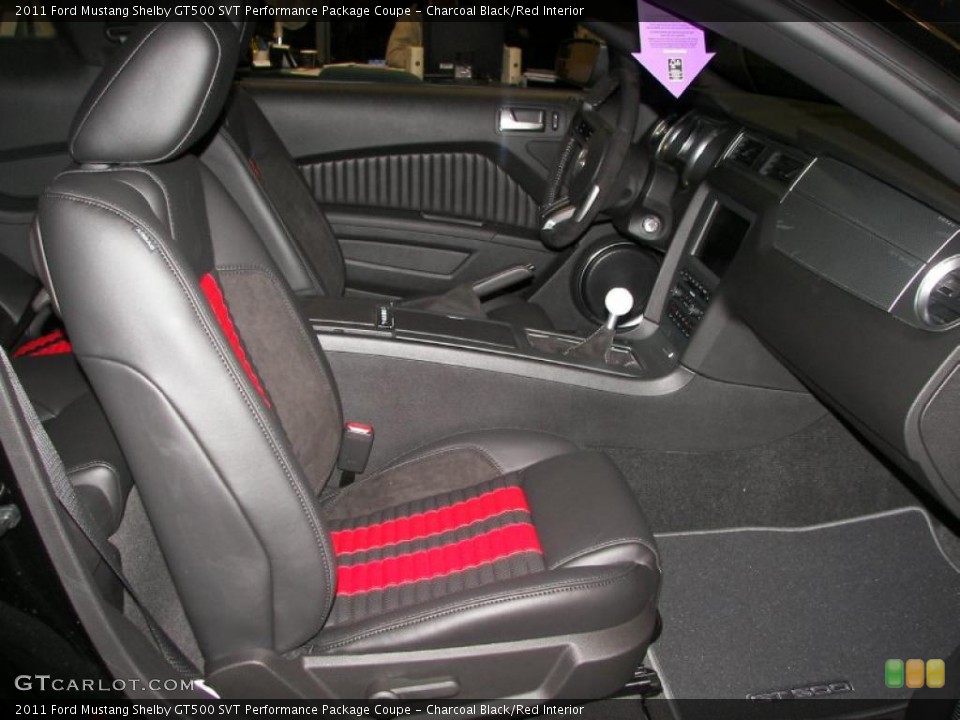 Charcoal Black/Red Interior Photo for the 2011 Ford Mustang Shelby GT500 SVT Performance Package Coupe #40109607