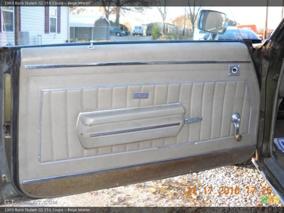 Beige Interior Door Panel for the 1969 Buick Skylark GS 350 Coupe #40111467