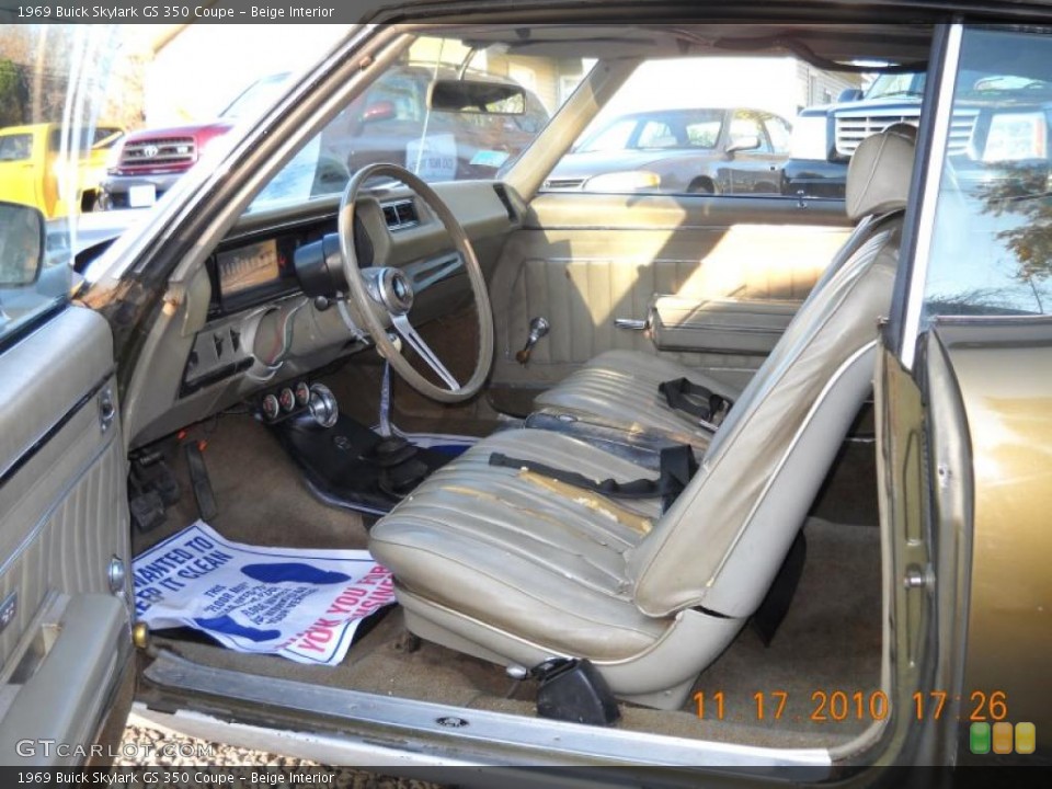 Beige Interior Photo for the 1969 Buick Skylark GS 350 Coupe #40111543