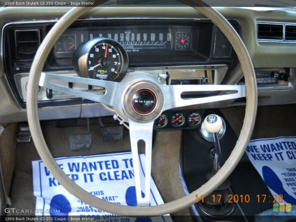 Beige Interior Steering Wheel for the 1969 Buick Skylark GS 350 Coupe #40111607