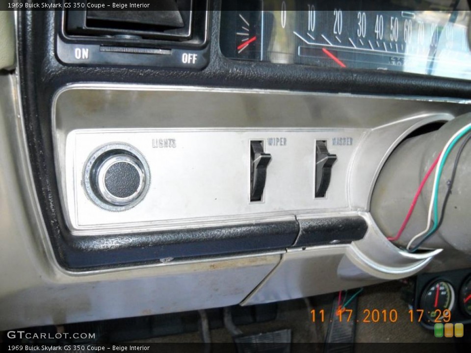 Beige Interior Controls for the 1969 Buick Skylark GS 350 Coupe #40111623