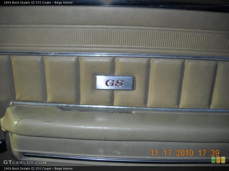 Beige Interior Door Panel for the 1969 Buick Skylark GS 350 Coupe #40111803