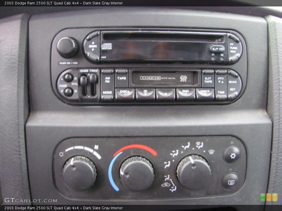 Dark Slate Gray Interior Controls for the 2003 Dodge Ram 2500 SLT Quad Cab 4x4 #40112175
