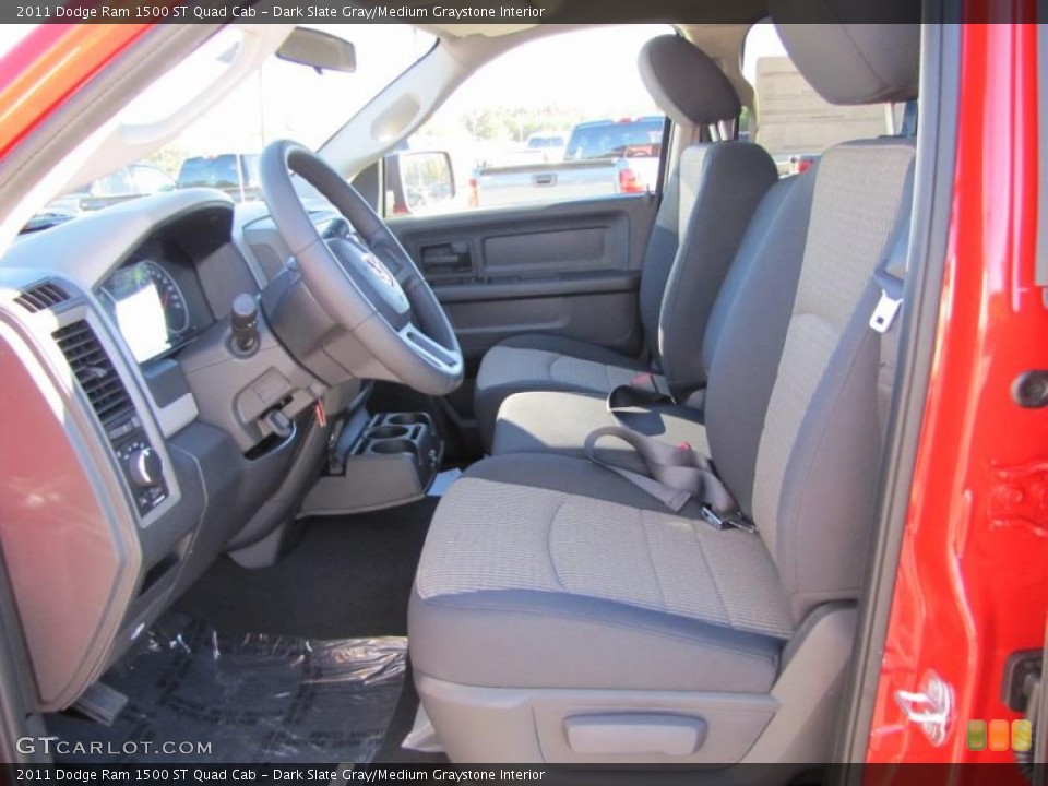 Dark Slate Gray/Medium Graystone Interior Photo for the 2011 Dodge Ram 1500 ST Quad Cab #40113655