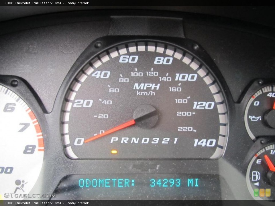 Ebony Interior Gauges for the 2008 Chevrolet TrailBlazer SS 4x4 #40120503