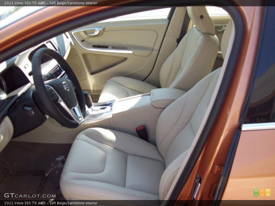 Soft Beige/Sandstone Interior Photo for the 2011 Volvo S60 T6 AWD #40122215